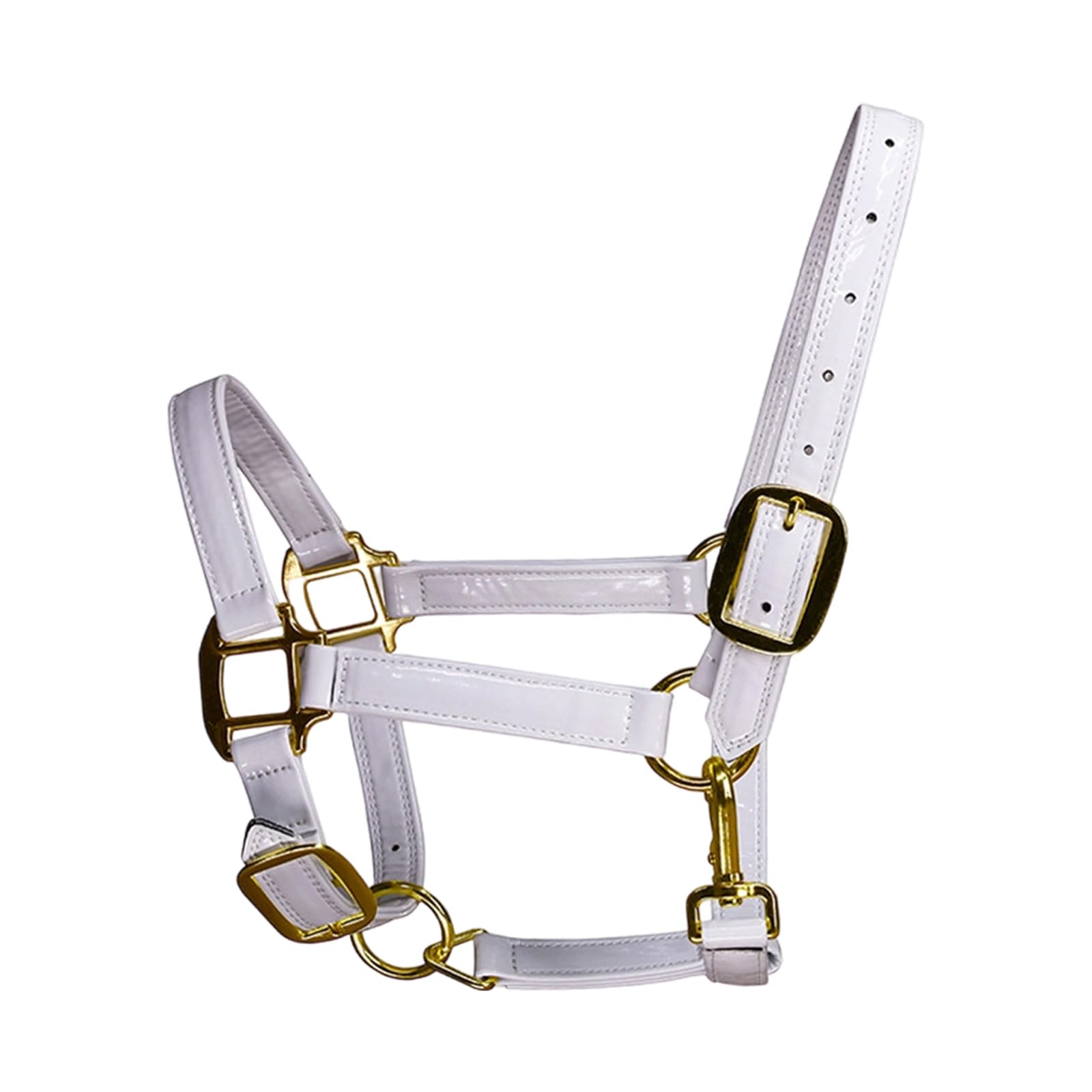 Caballo de cuero elegante de alta calidad con hebillas de aleación, impermeable y resistente al olor, para ecuestres, deportes, ecuestres, caballo, cabeza