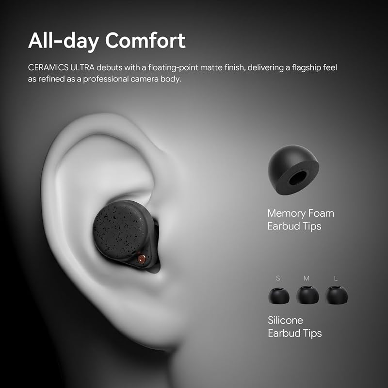 ROSESELSA Ceramics Ultra Noise Cancelling Earbuds, Bluetooth 6.0, LDAC/LHDC image 6