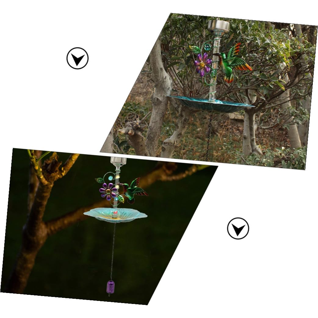 Solar Vogel Futterstation mit Licht Dekoratives Futterhäuschen für Garten Hängendes Vogelfutterhaus aus Robustem für Kleine Wie Kanarienvögel und Papageien Perfektes für Vogel