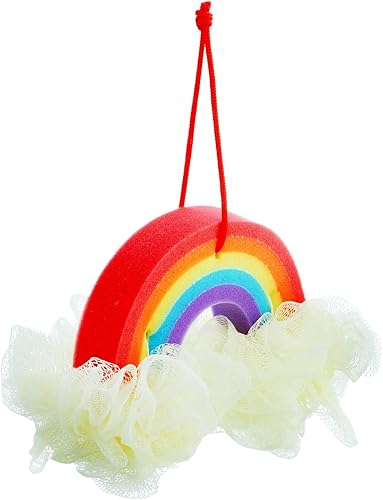 Miniatura 9 de Limpiador corporal de lufa arcoíris, esponja de baño (paquete de 3)