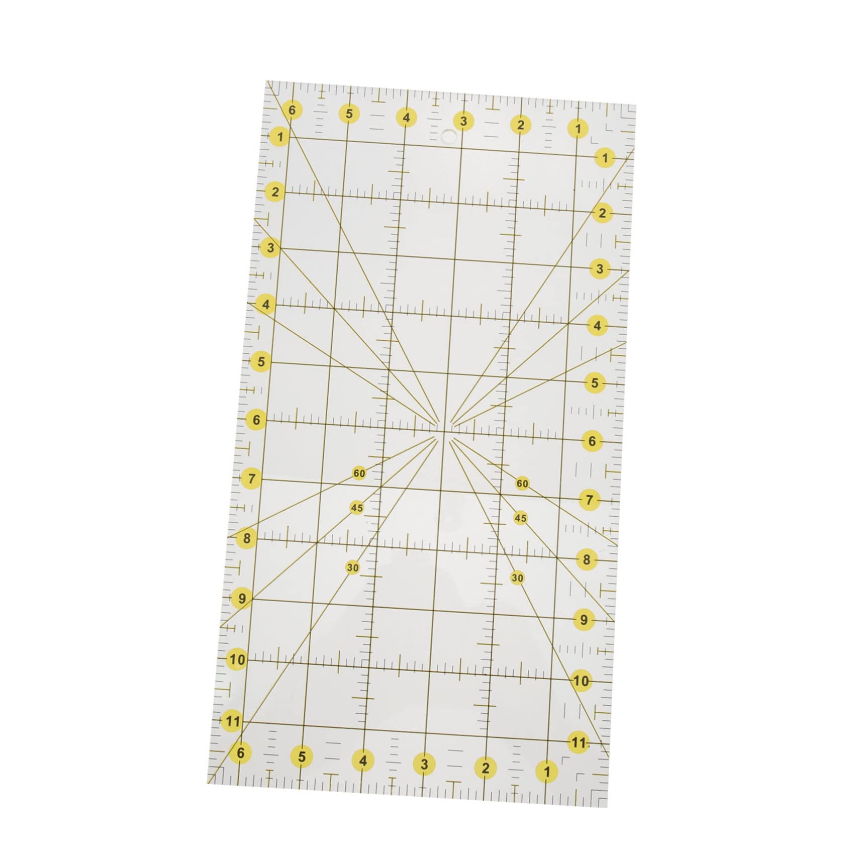 HOBBIESAY Righello Per Quilting In Acrilico - 21cm, Trasparente, Per Cerchi E Modelli Circolari