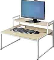 PCデスク Amazon | ZXD 机 pcデスク ラック付きデスク 幅80cm×奥行50cm