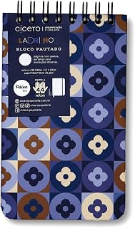 Bloco Wire-O Ladrilhos Pautado 12X20 Floral, Cicero