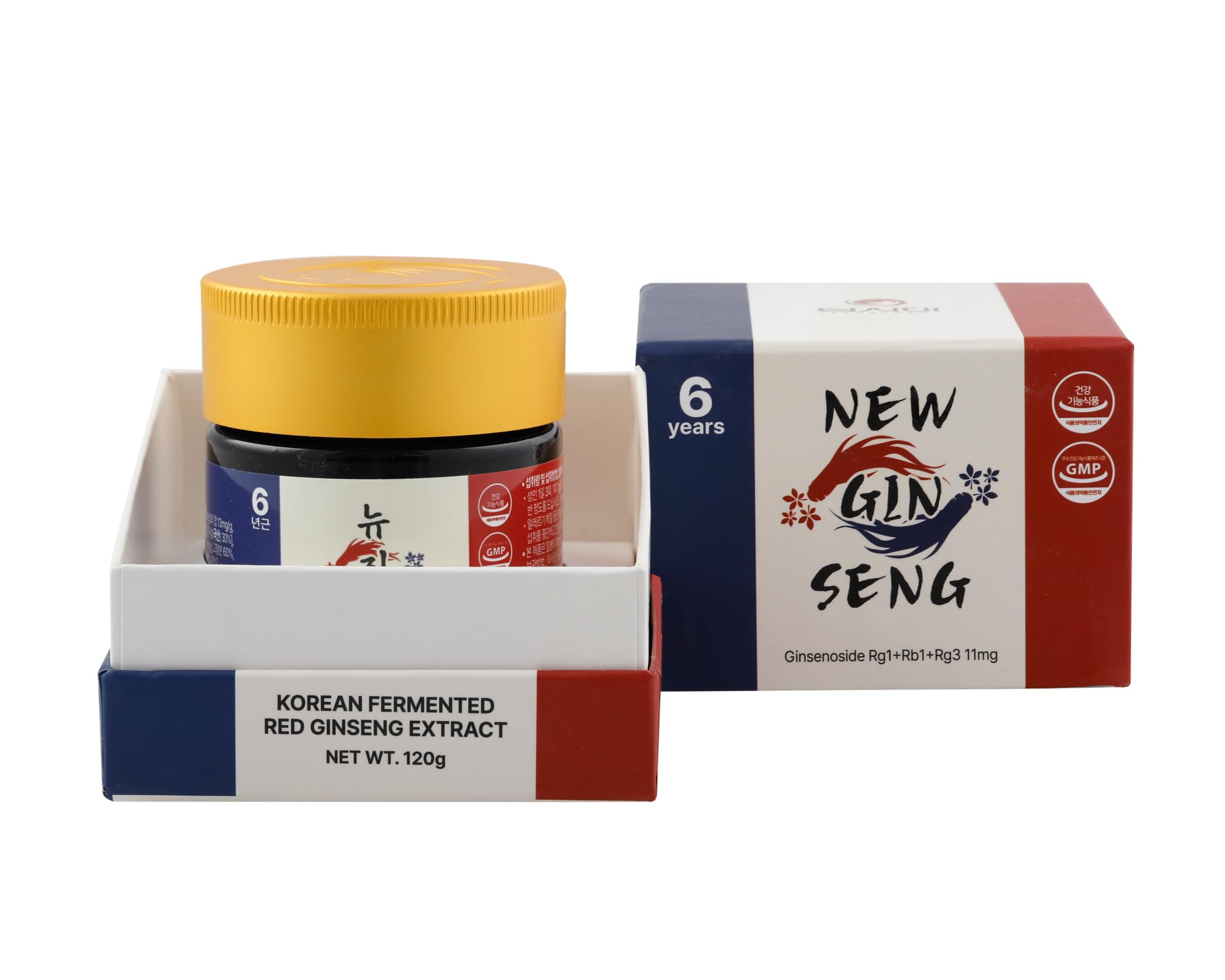 SAMSIDAE – New Ginseng Rouge Coréen Fermenté, Extrait Concentré 120g, Double Formule Innovante (Classique + Fermenté), Racines de 6 ans, Haute Teneur en Ginsénosides 11 mg/g, Cure de 4 mois