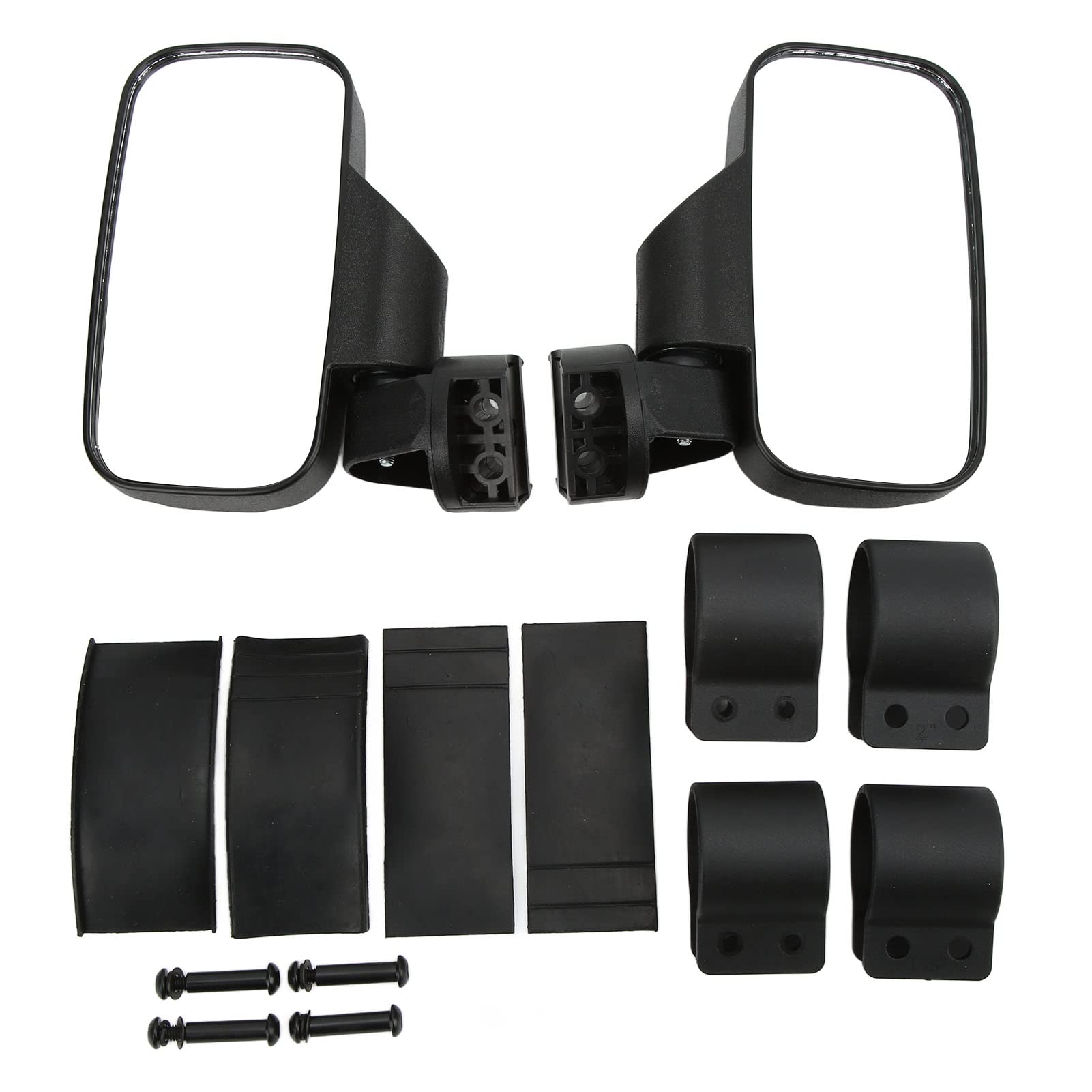 Rétroviseur Latéral de Remplacement pour UTV Roll Bar Noir Vision Parfaite Stabilise la Vision pour UTV AVT Maverick Montage Plastique à Fort Impact 7,2 X 3,54 Pouces