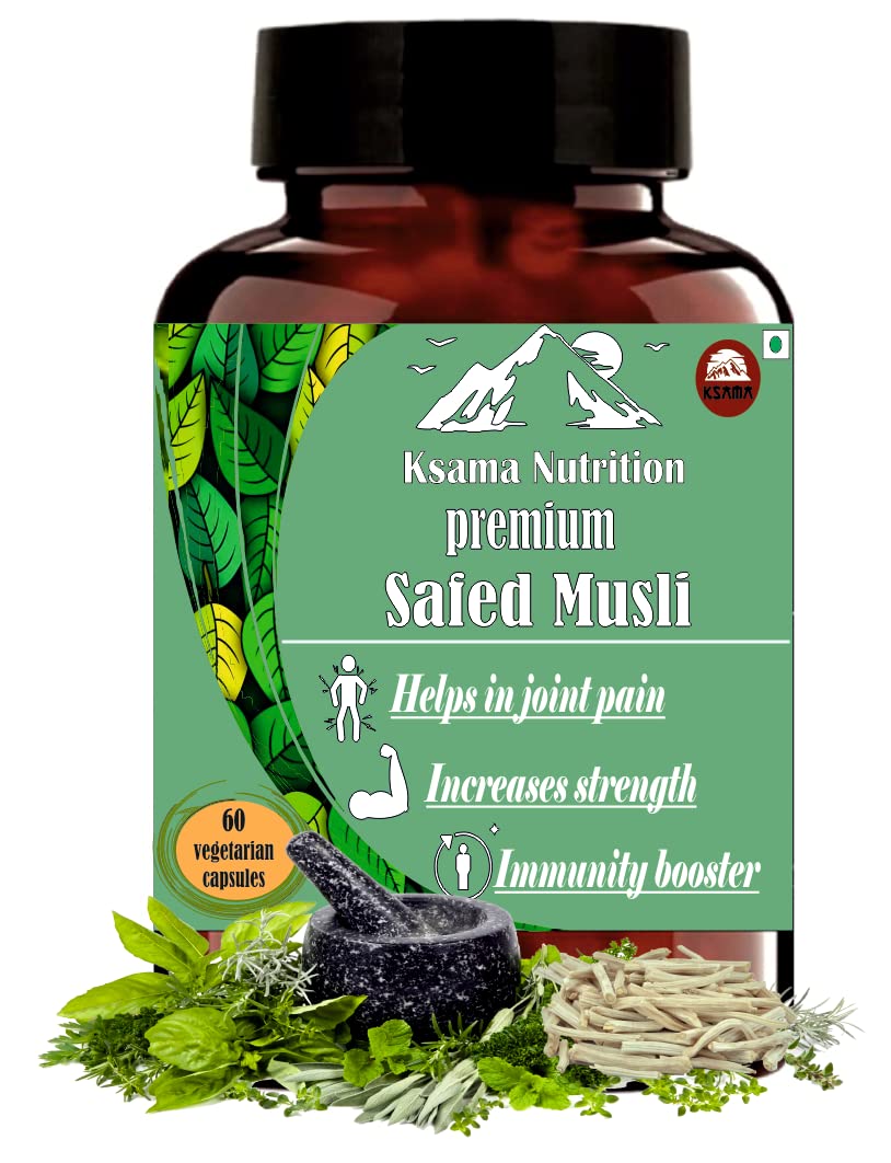 Ksama Nutrition Safed Musli Extract Capsules for Body Strength, Stamina, and Energy in Men And Women (60 Vegetarian Capsules) (B0C3VR3LJN) Amazon Price History, Amazon Price Tracker