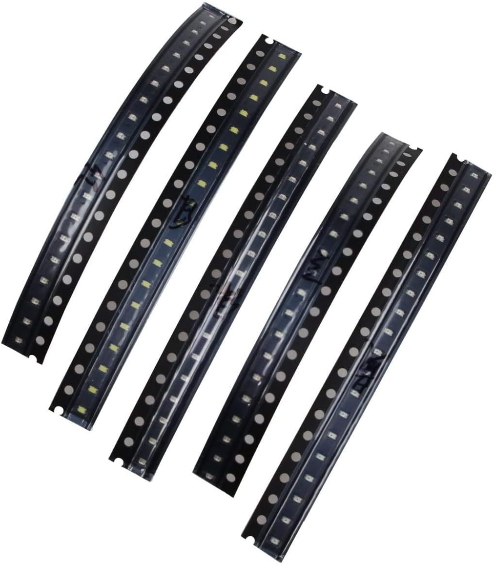 0603 SMD LED Red/Yellow/Green/Black/Blue Diode Light Set - White (Pack of 100)