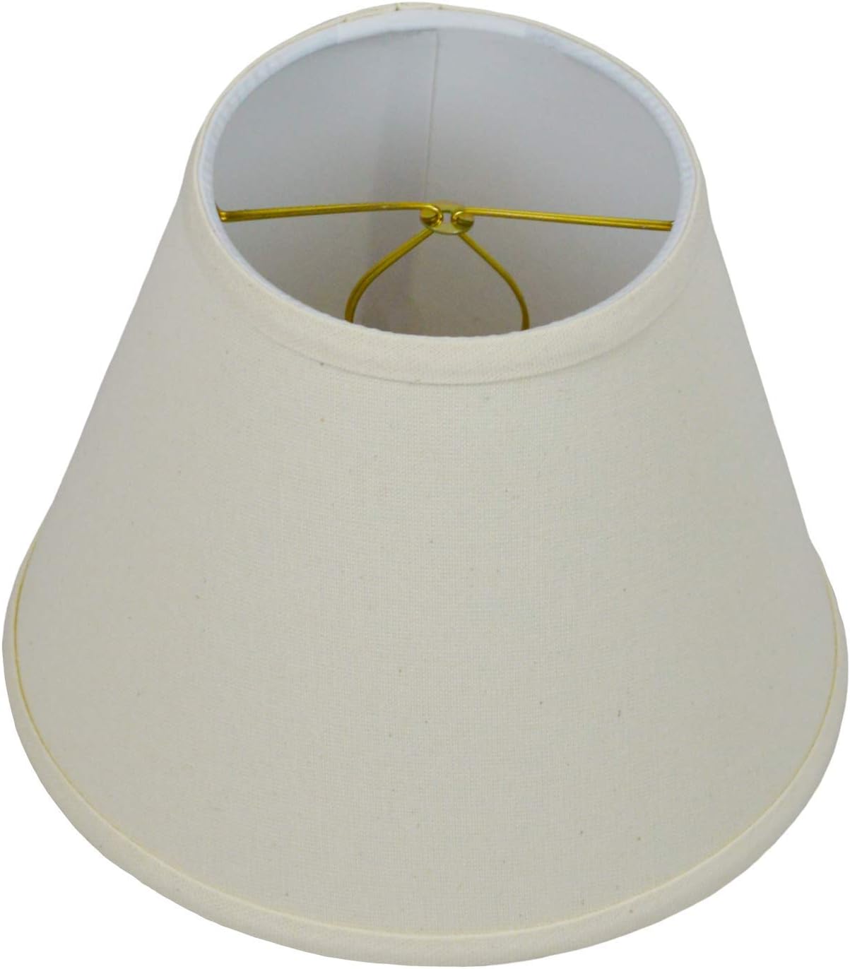 FenchelShades.com Lampshade 5" Top Diameter x 9" Bottom Diameter x 7" Slant Height with Clip-On Attachment for Standard Edison-Style Lightbulb (Beige Homespun)