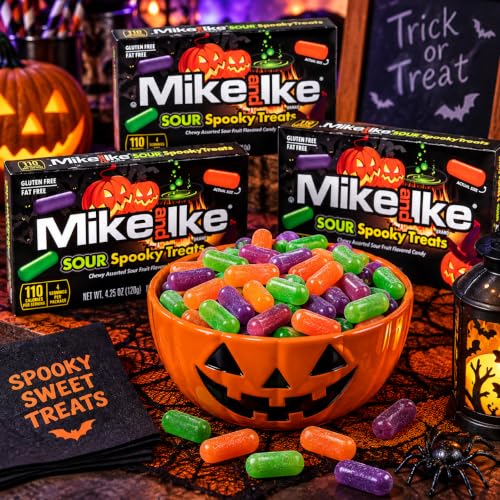 Mike and Ike Sour Spooky Treats Halloween Candy, 4.25 oz, Pack of 3 - image 6