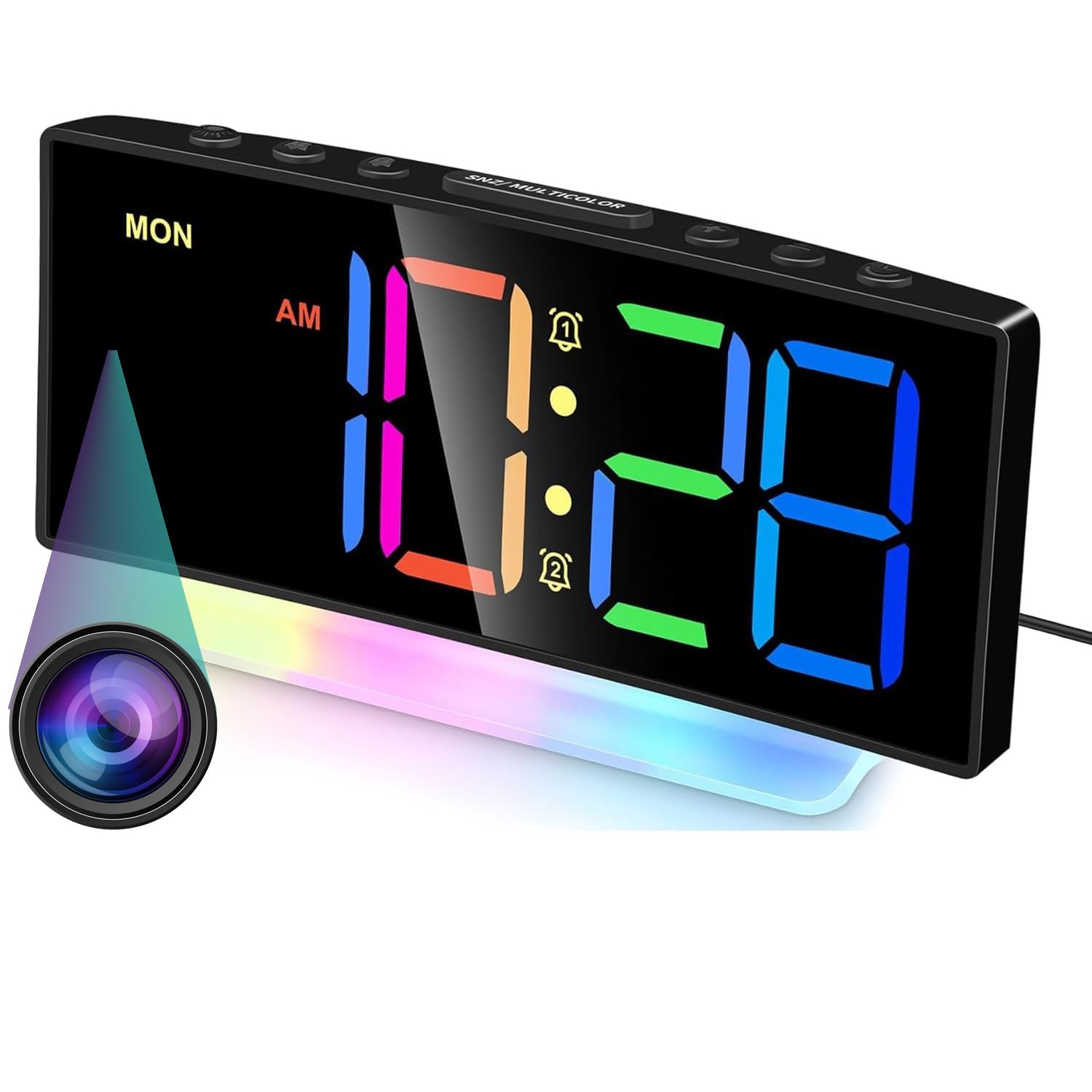 m mhb WiFi Spy Camera LED Table Clock Full HD Audio Video Recording, Live View 24 Hours, Work with Power 32GB Inbuilt Memory, for Longer Hours, Wireless Home Security Camera-image-32