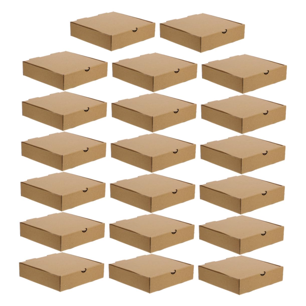Alipis 20 Cajas de Pizza Kraft Planas, Contenedores de Cartón para Llevar Diseño Sencillo y Protección Duradera para Uso en Comida para Llevar
