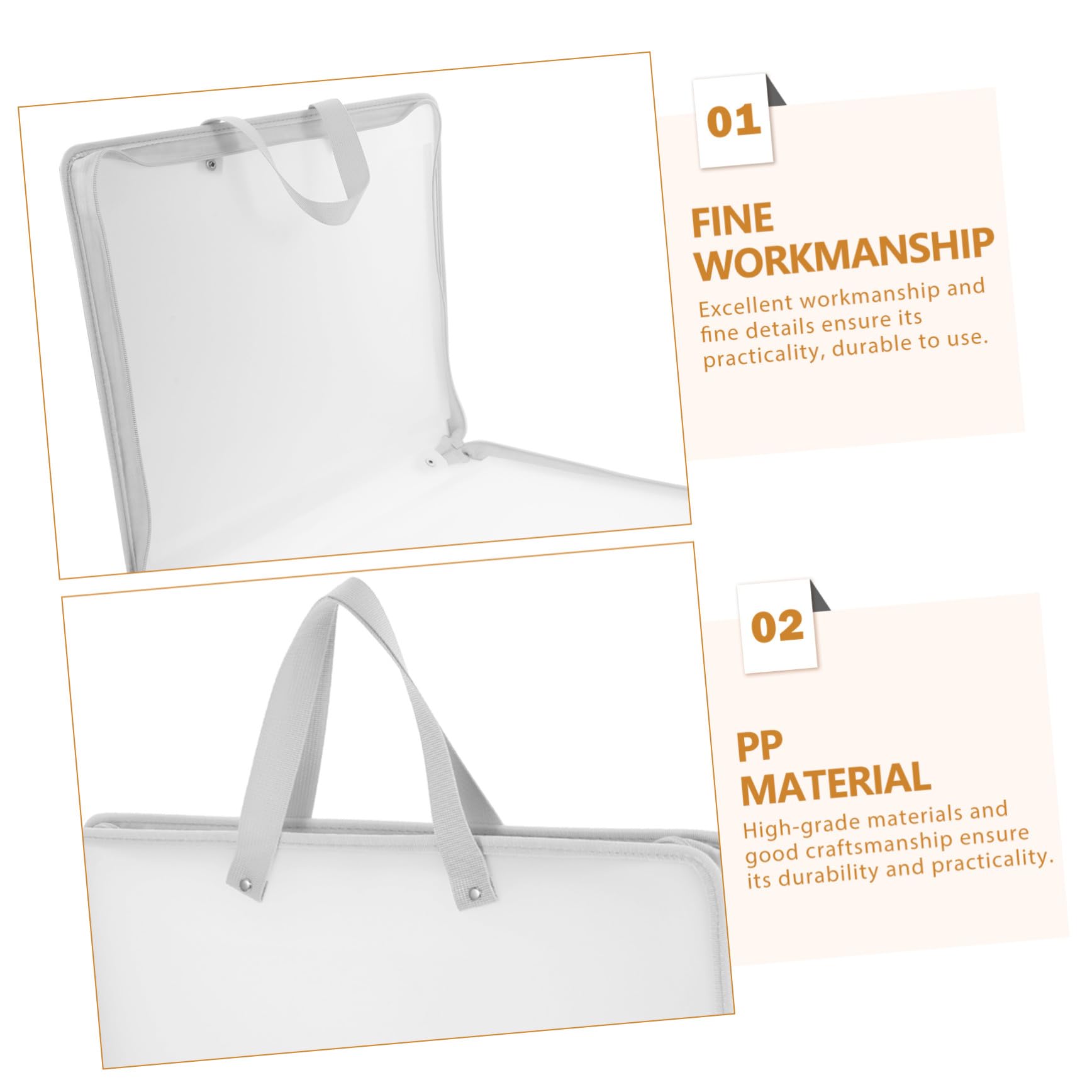 DOITOOL Tragbare Prüfungspapiertasche aus Wasserdichtem Pp mit Multifunktionalem Design Handliche Kunsttasche für Büro und Schule zum Sicheren Aufbewahren von Dokumenten