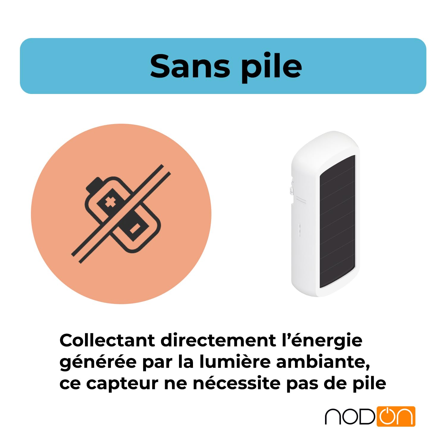 NodOn - Zigbee 3.0 Capteur de Température Zigbee Sans Pile - Capteur Temperature et Humidité Autonome en Énergie - Compatible Zigbee Home Assistant, SmartThings, Homey, Jeedom, Z2M, ZHA