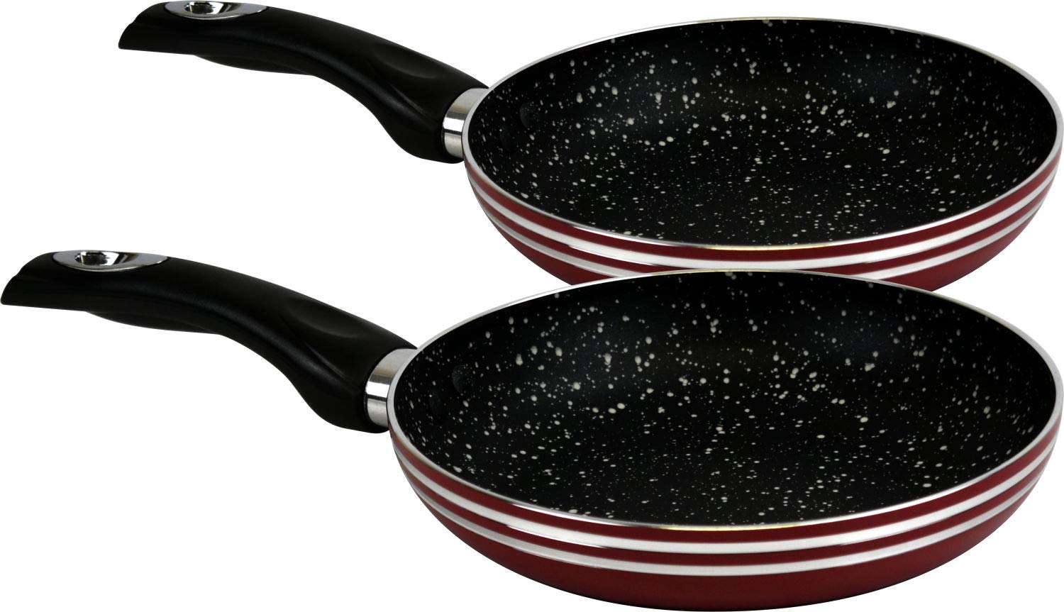 Catergold Kitchen Non Stick Frying Pan Set Two Pans Combo Aluminum Suitable for Induction Hob Pan for Everyday Use (20cm & 24cm)