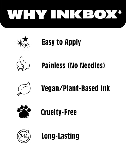 Miniatura 8 de Inkbox Tatuajes temporales, tatuaje semipermanente, un tatuaje premium fácil de larga duración, impermeable con tinta para ahora, dura 1-2 semanas,