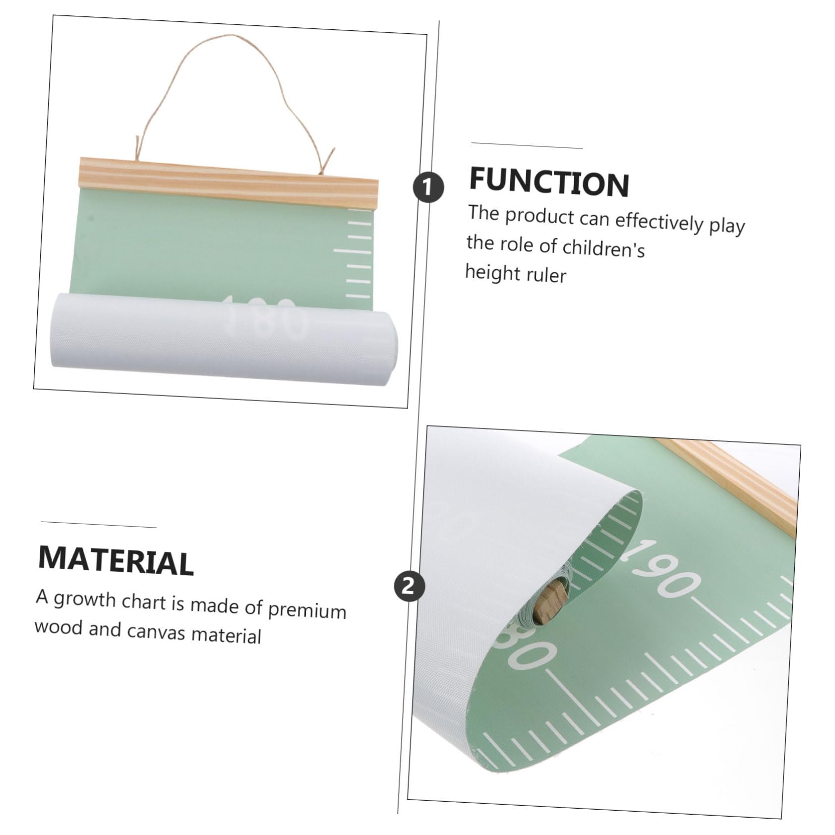 MOLUCKFU 4 Pcs Modern Boys and Girls Height Chart Wall Decor Boys and Girls Height Ruler for Child Wall Hanging