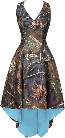LEJY Womens Camo Homecoming Dress Halter Bridesmaid Dress High Low Prom Dress