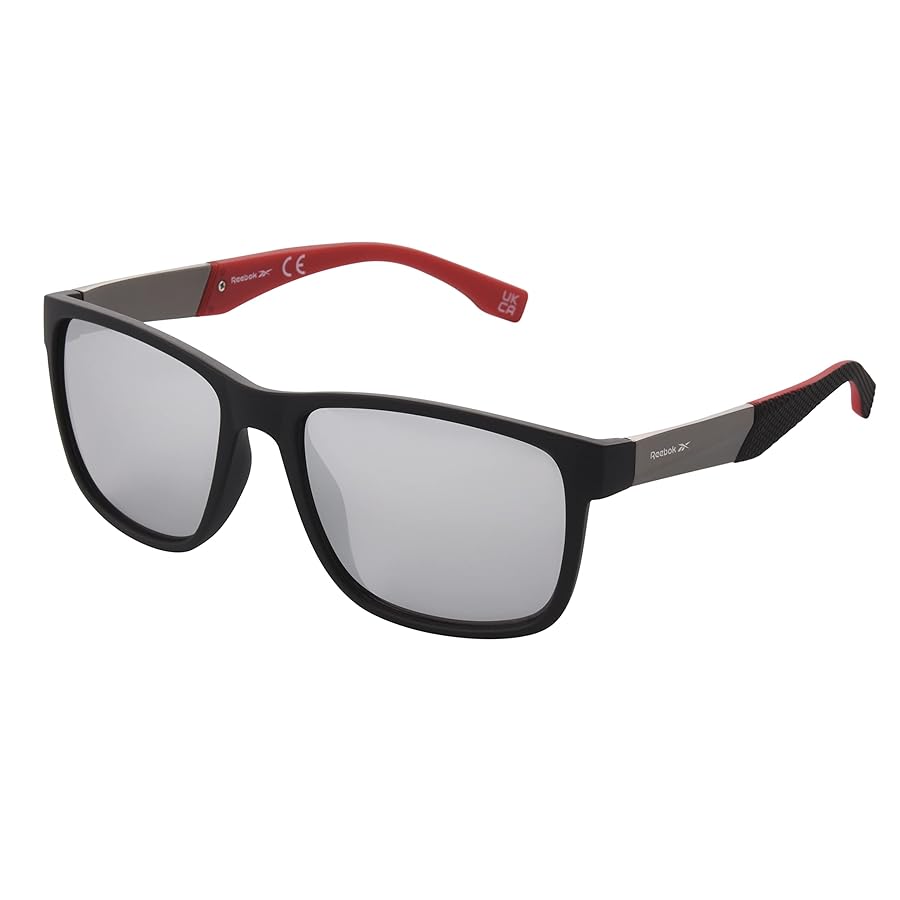 RB Reebok Men's Dynamic Sunglasses, Rubberizd Black, 58mm