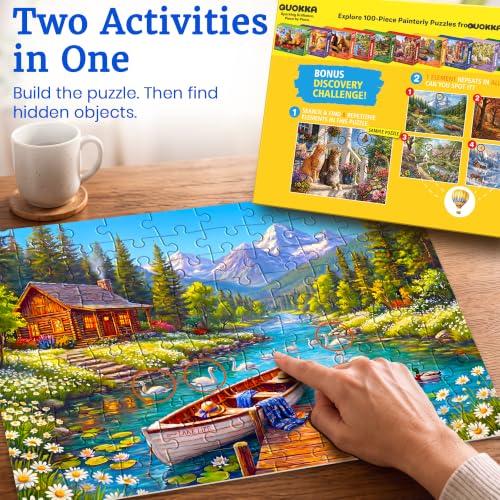 Image of Large Piece Puzzles for Dementia Seniors - 100 Piece Puzzles for Adults