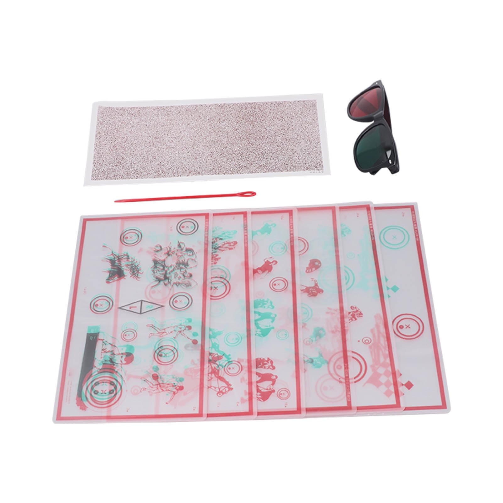 Vectogramas Fijos Rojos y Verdes para el Entrenamiento Ocular con Insuficiencia de Convergencia con Gafas, Mejoran la Estereopsis, Ampliamente Utilizados para el Entrenamiento de
