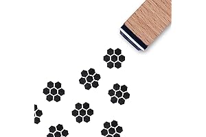 Honeycomb Rubber Stamp, 3/5 Inch Small Mini Bee Stamp for Scrapbooking Card Making Planner