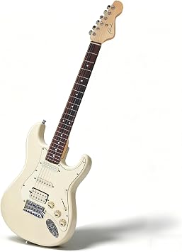 Ranch Full Size Electric Guitar Kit ST Style Solid Poplar Body Maple Neck | Electric Guitars Starter Pack for Beginner Bundle Gig bag, Tuner, Strap, Tremolo Bars, Picks, Cable & Adjustable Tool