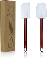 Vista 9 de Juego de 2 espátulas de silicona de 16.5 pulgadas, resistentes al calor, espátulas de goma de alta resistencia, juego de espátulas comerciales