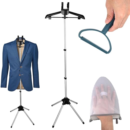 Garment Steamer Holder Anti-Scalding Mat & Scraping Board, Steam Iron Accessories for Garment Streaming Anti-scalding Protection & Lint Removal from Clothes