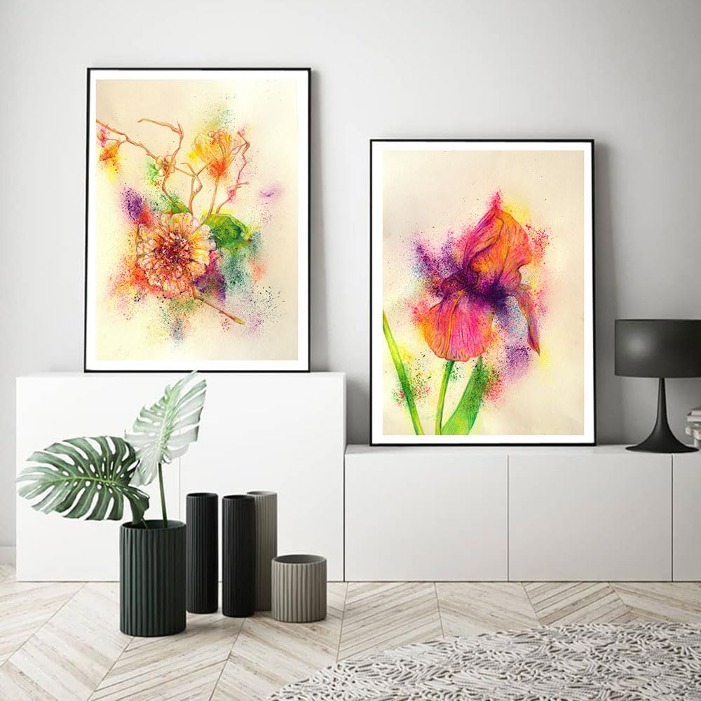 WUHBCZ Pictures,Poster Prints Abstract Wall Art Nordic Art Prints Posters Modern Botanical Wall Pictures Paintings Watercolor Picture Kitchen Home Decor-50 * 60cm*2PCS (No Frame)