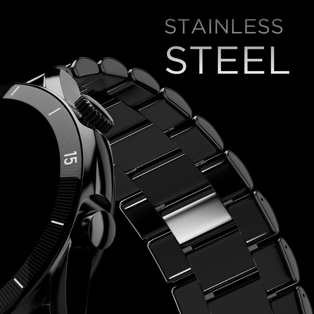 Fire-Boltt Legacy Luxury Round Smart Watch 1.43″ Super AMOLED,Bluetooth Calling,Wireless Charging,Voice Assistant,SpO₂ & Heart Rate Monitor,110+ Sports Modes, Metal Smart Watch for Men & Women - Black — Amazon image 11