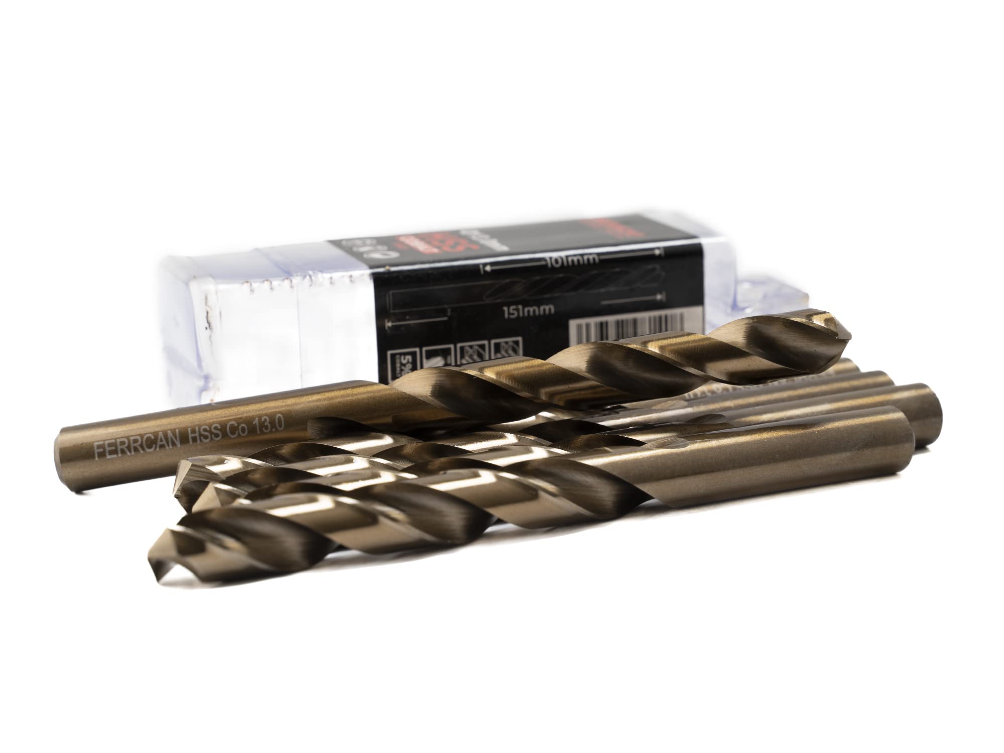 Foret métal HSS Co 5% DIN338 M35 de 13mm pour perçage inox et acier