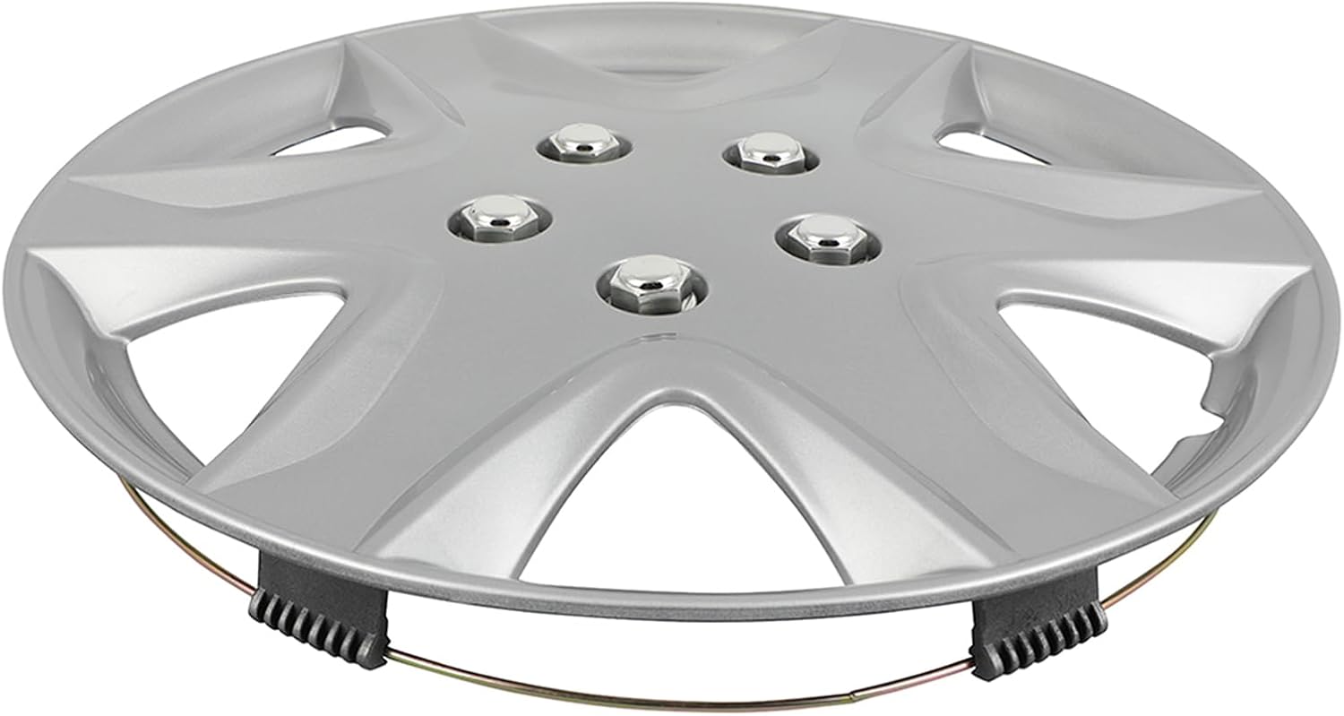ECCPP Auto Tire Replacement Exterior Cap 15 inch Hubcap Wheel Cover Replacement Exterior Cap Snap On Hubcap for Toyota for Nissan for Mazda etc