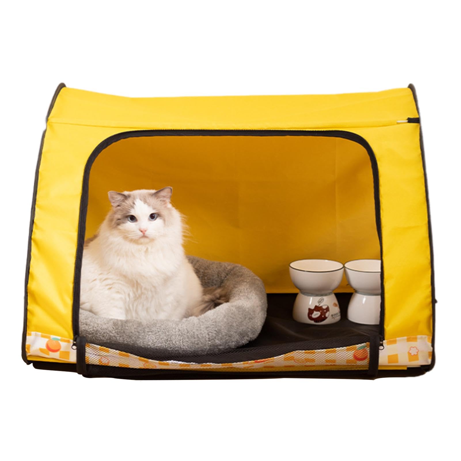 Tienda de campaña para perros – Corral plegable de tela Oxford antiarañazos para gatos | Caja de parto portátil multifuncional para gatos, casa anidada con malla transpirable para el hogar, criadero