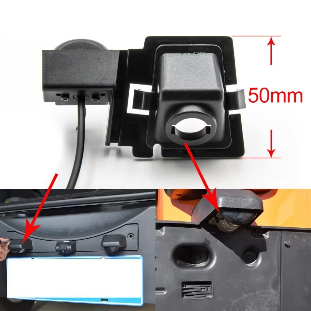 Fisheye CCD AHD kamera cofania, monitor cofania, noktowizor, zamiennik do Jeepa do Wrangler JK 2006-2013 2014 2015 2016 2017 2018 kamera zapasowa (C135 AHD 720P)