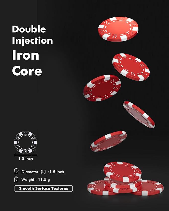 Set de 500 fichas de poker con estuche de aluminio miniatura 4