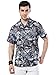 GLORYBOYZ Men's Half Sleeve Relaxed Fit Trendy Stylish Soft Comfortable Fabric Classic Designer Shirt Fashion Tropical Printed Hawaiian Aloha Charcoal(5XL)