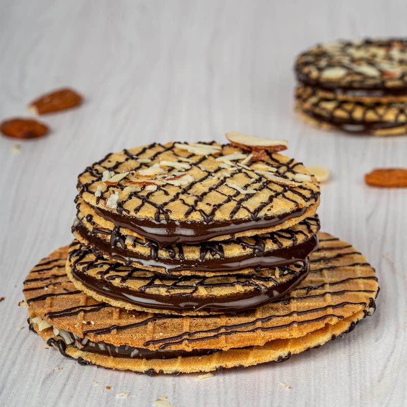 Image of NOVANOVA Dark Chocolate Waffle Cookies -Vegetarian, 100% Eggless | No Added Preservatives | Freshly Baked For You - Box Of 24, 480 grams