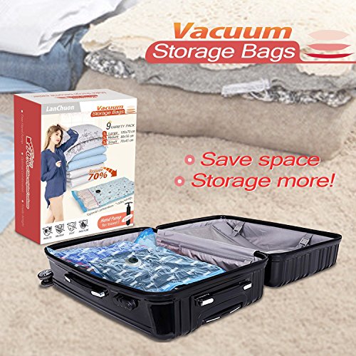 LanChuon Vacuum Seal Storage Bags, Double Seal Heavy Duty Space Saver