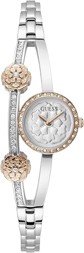 Guess Bejeweled 21 mm Silver Dial Women Analog Watch- GW0756L3