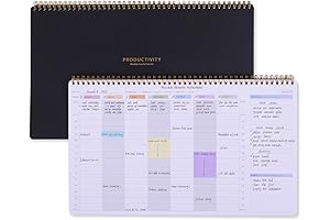 Undated Weekly Planner with Hourly Schedule 2020-2021