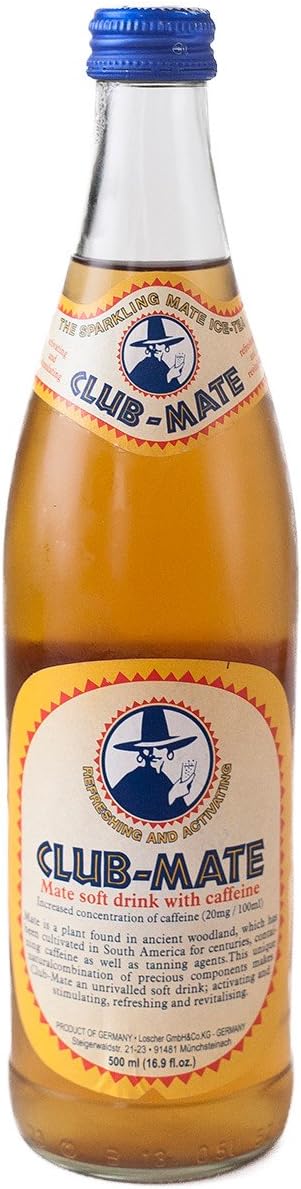 Club-Mate Original Yerba Mate, 12 Count (16.9oz Bottles)