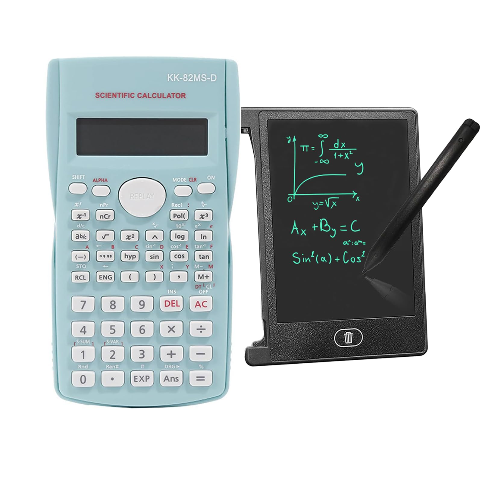 KK-82MS-B/KK-82MS-D Portable Engineering Scientific Calculator with 4.4 Inch LCD Erasable Writing Tablet