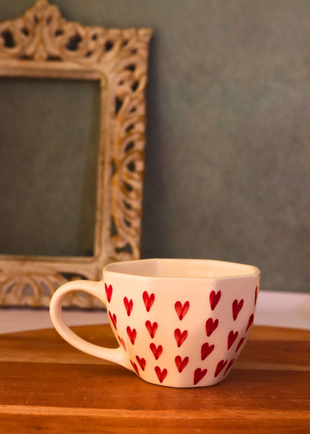 WEAVING HOMES Heart Mug (Set of 6) 200 ML, Heart Cups, Coffee Cups, Coffee Mugs, Ceramic Mugs, Ceramic Coffee Mugs, Mugs, Tea Cups, Mugs & Cups, Cute Coffee Mugs, Adorable Mugs