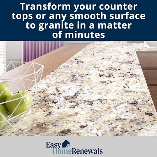 Miniatura 8 de Cubierta de encimera de granito instantánea película de 36 pulgadas x 12 pulgadas oro veneciano