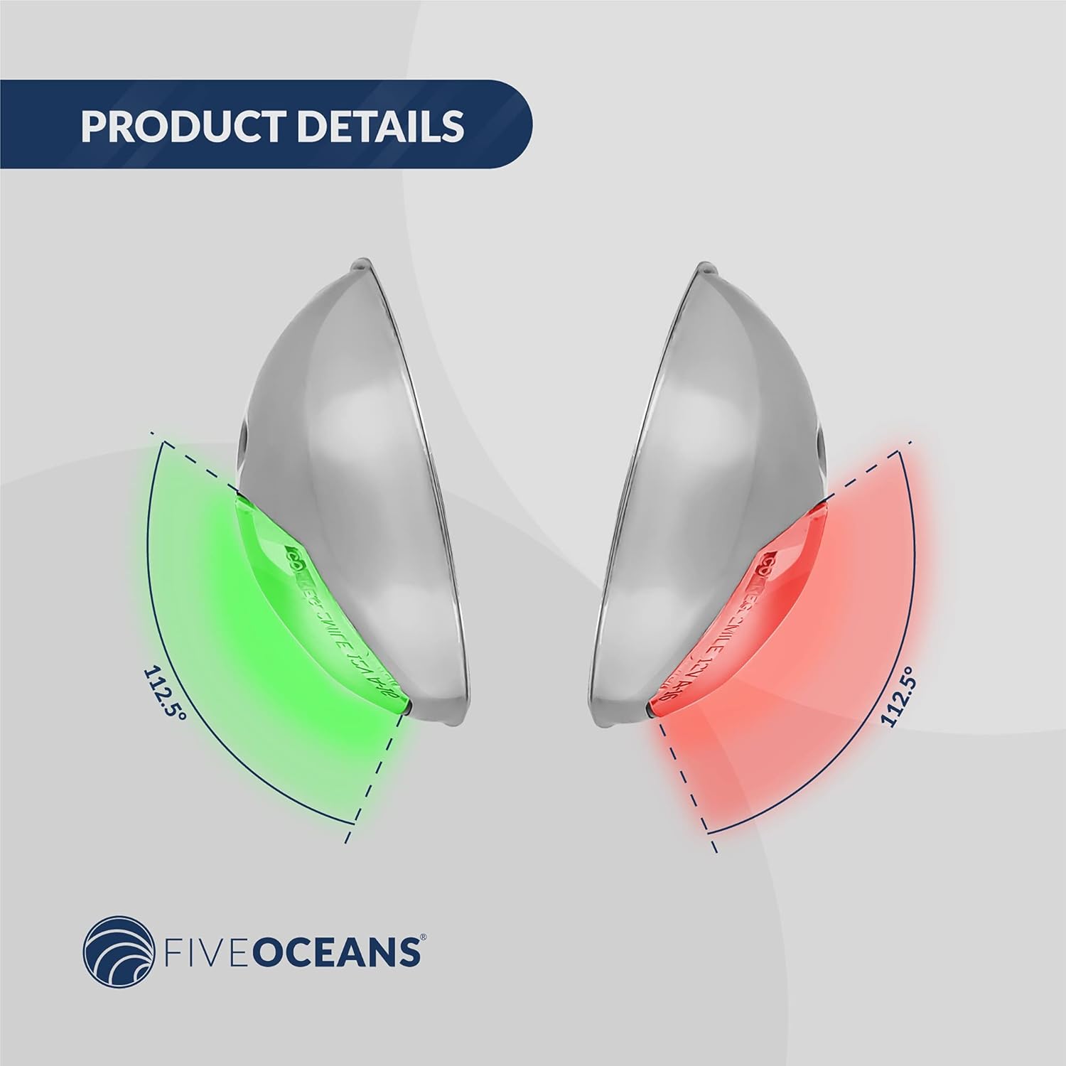 Five Oceans LED Boat Navigation Lights Stainless Steel AISI316 Bow Set FO-2890-1 : Sports & Outdoors