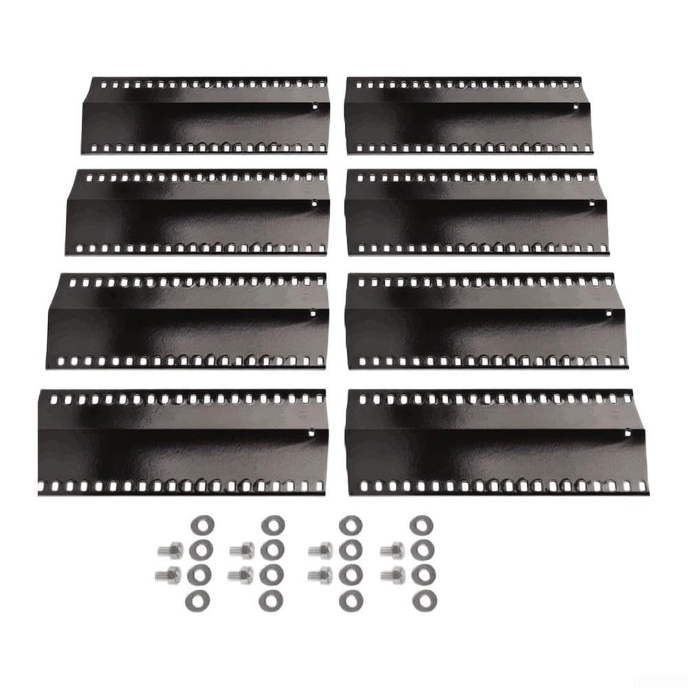 Copribruciatore Acciaio Regolabile per Griglie per landmann Copribruciatore(XH00127-Silver 8pcs)