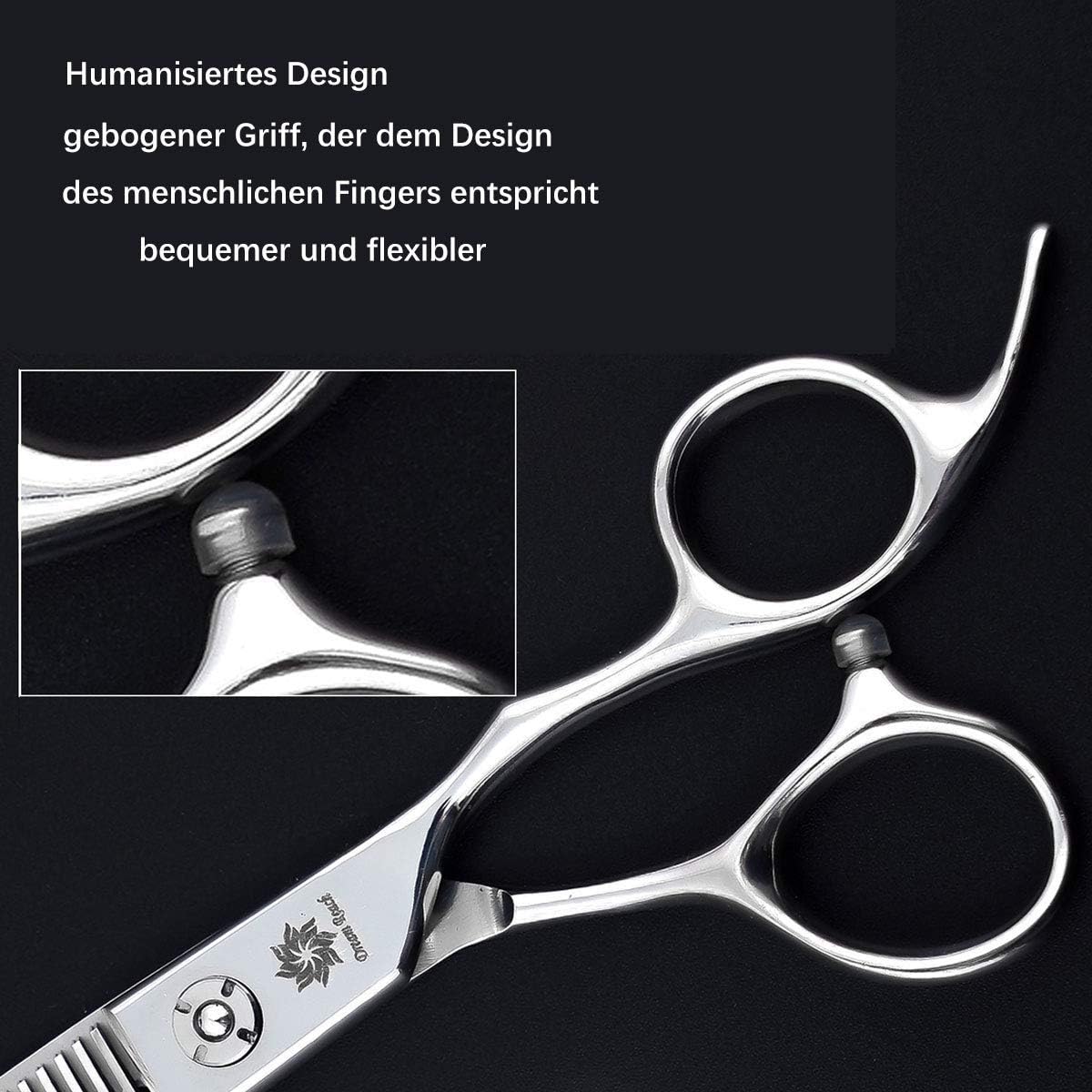 Dream Reach 6 In Haarschere Friseurschere Scharfe Haarschneideschere Japanischer Edelstahl 440C Handarbeit Extra scharfe Friseurschere präziser Schnitt Haarschnitt für Damen und Herren Bestes Geschenk