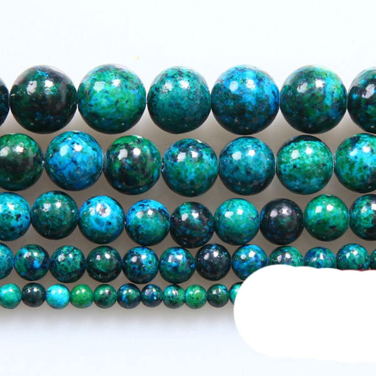 Perline Di Pepite A Forma Libera Di Lastra Blu Turchese Da 50 Mm, Filo Da 15". - Italia - Foto 3