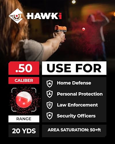 Miniatura 9 de Hawki - Bolas de pimienta o bolas de polvo de .50 Cal o .68 Cal menos letales para pistolas de paintball
