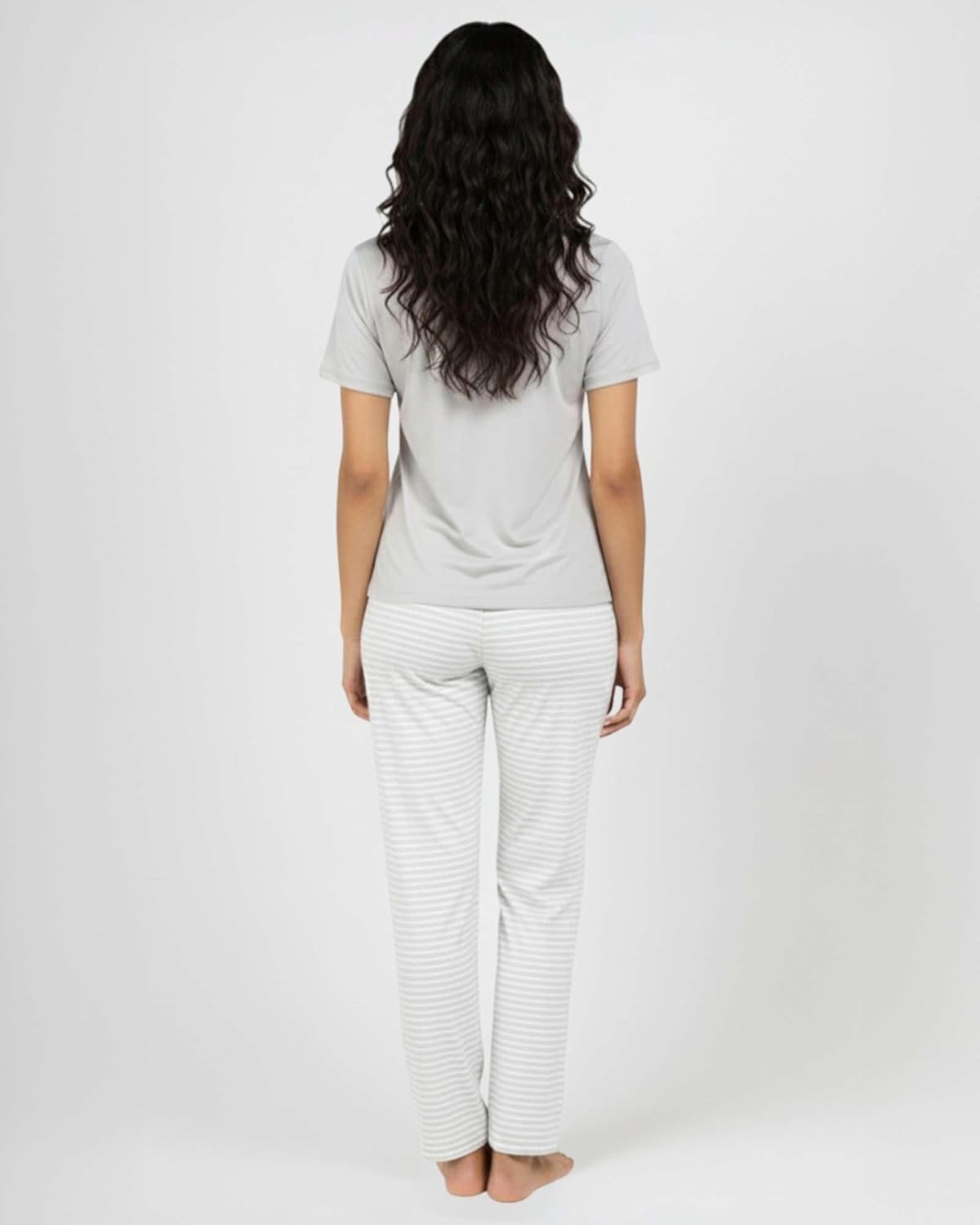 Real Essentials 2 Pack: Women's Comfy Pajama Sets - Short & Long Sleeve Ladies Loungewear Sleepwear PJs (Available In Plus) - Image 8